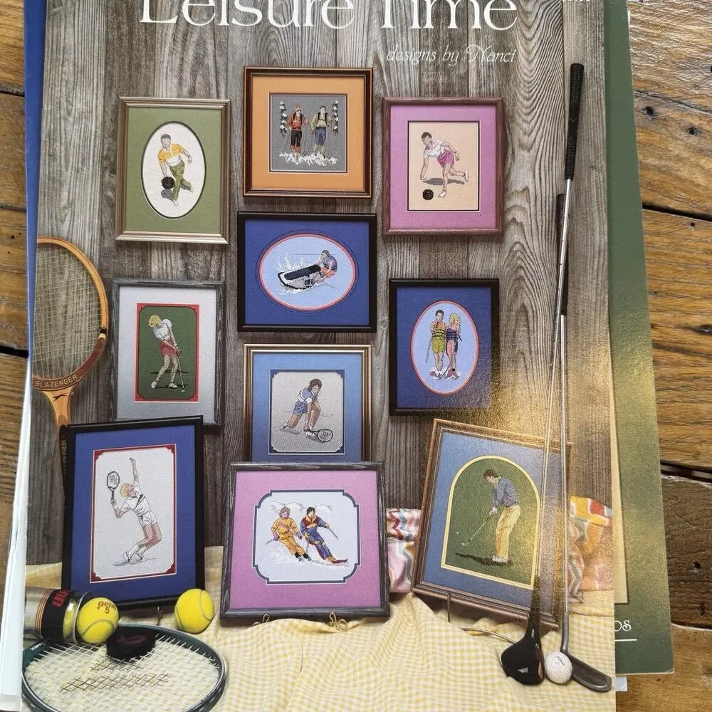 Vintage Cross Stitch Pattern Lot Anchor Stoney Creek Leisure Time Cornell 6 Pc